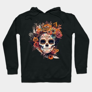 Sugar Skull Calavera Mexican Women Dia De Los Muertos Hoodie